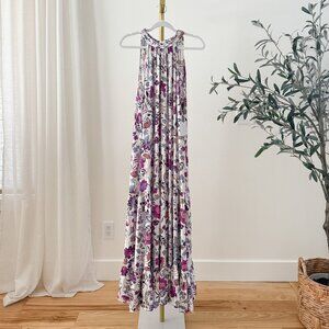 1.STATE Halter Maxi Dress | Botanical Floral | Tie Neck | NWT | XL